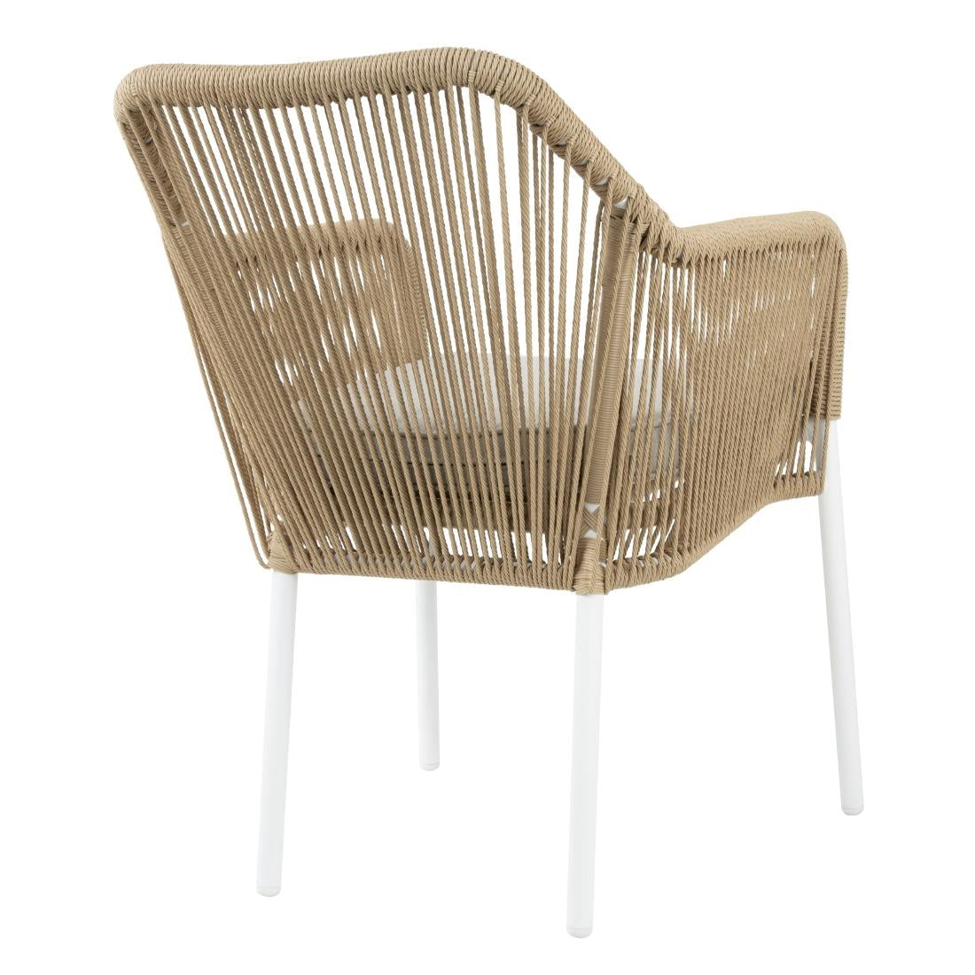 Bolero Bay PE Twist Rattan Outdoor Armchair Honey (2 Pack)