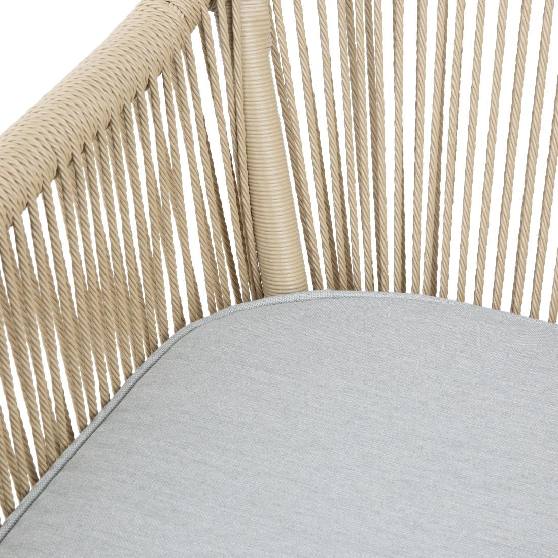 Bolero Bay PE Twist Rattan Outdoor Armchair Honey (2 Pack)