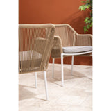 Bolero Bay PE Twist Rattan Outdoor Armchair Honey (2 Pack)