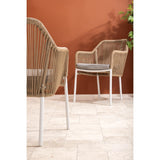 Bolero Bay PE Twist Rattan Outdoor Armchair Honey (2 Pack)