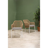 Bolero Bay PE Twist Rattan Outdoor Armchair Honey (2 Pack)