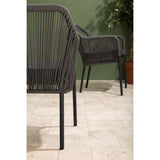 Bolero Bay PE Twist Rattan Outdoor Armchair Charcoal (2 Pack)