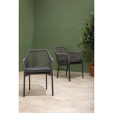 Bolero Bay PE Twist Rattan Outdoor Armchair Charcoal (2 Pack)