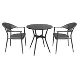 Bolero Santiago Outdoor Armchairs Black (4 Pack)