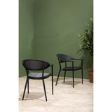 Bolero Santiago Outdoor Armchairs Black (4 Pack)