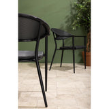 Bolero Santiago Outdoor Armchairs Black (4 Pack)
