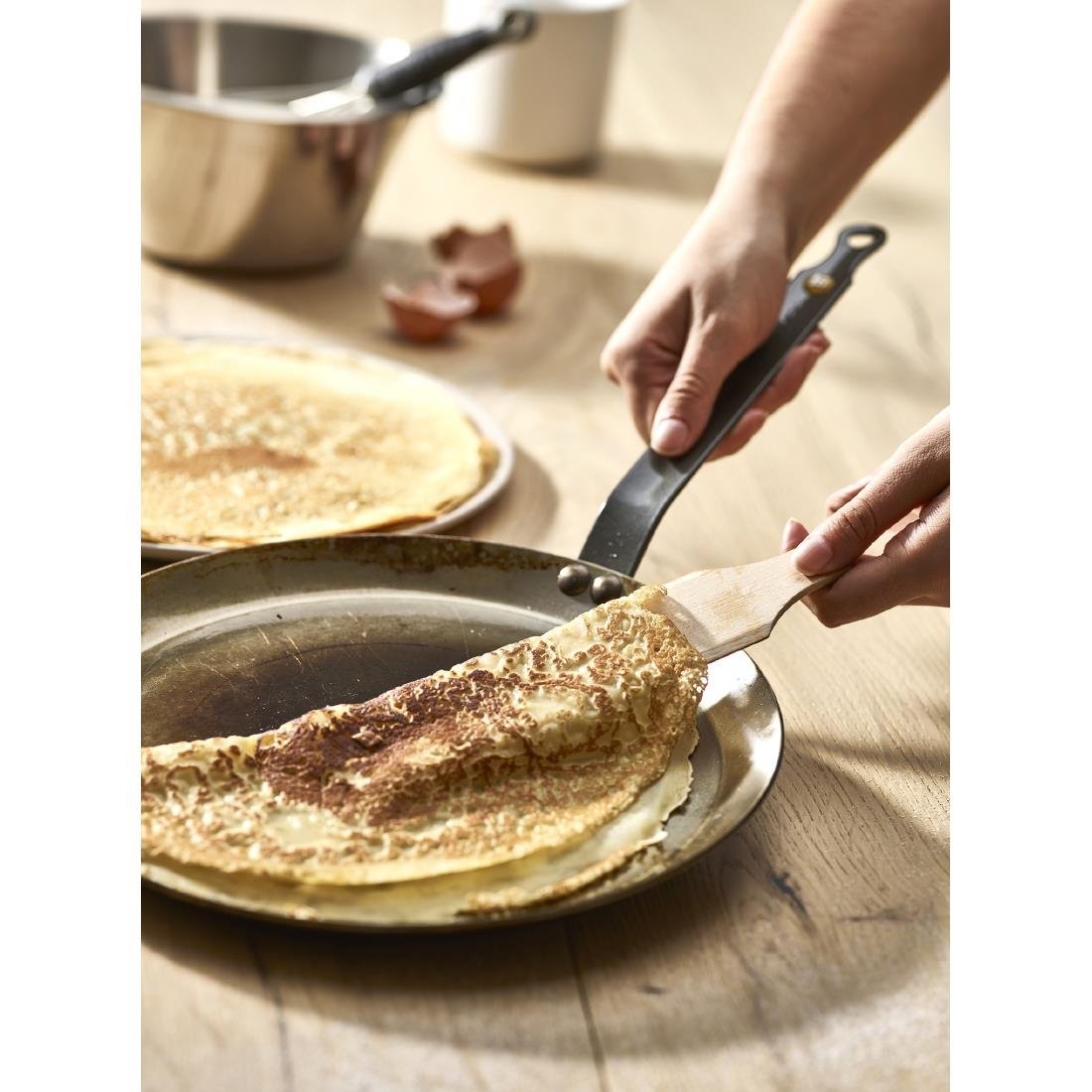 De Buyer Mineral B Steel Round Pancake Pan 30cm