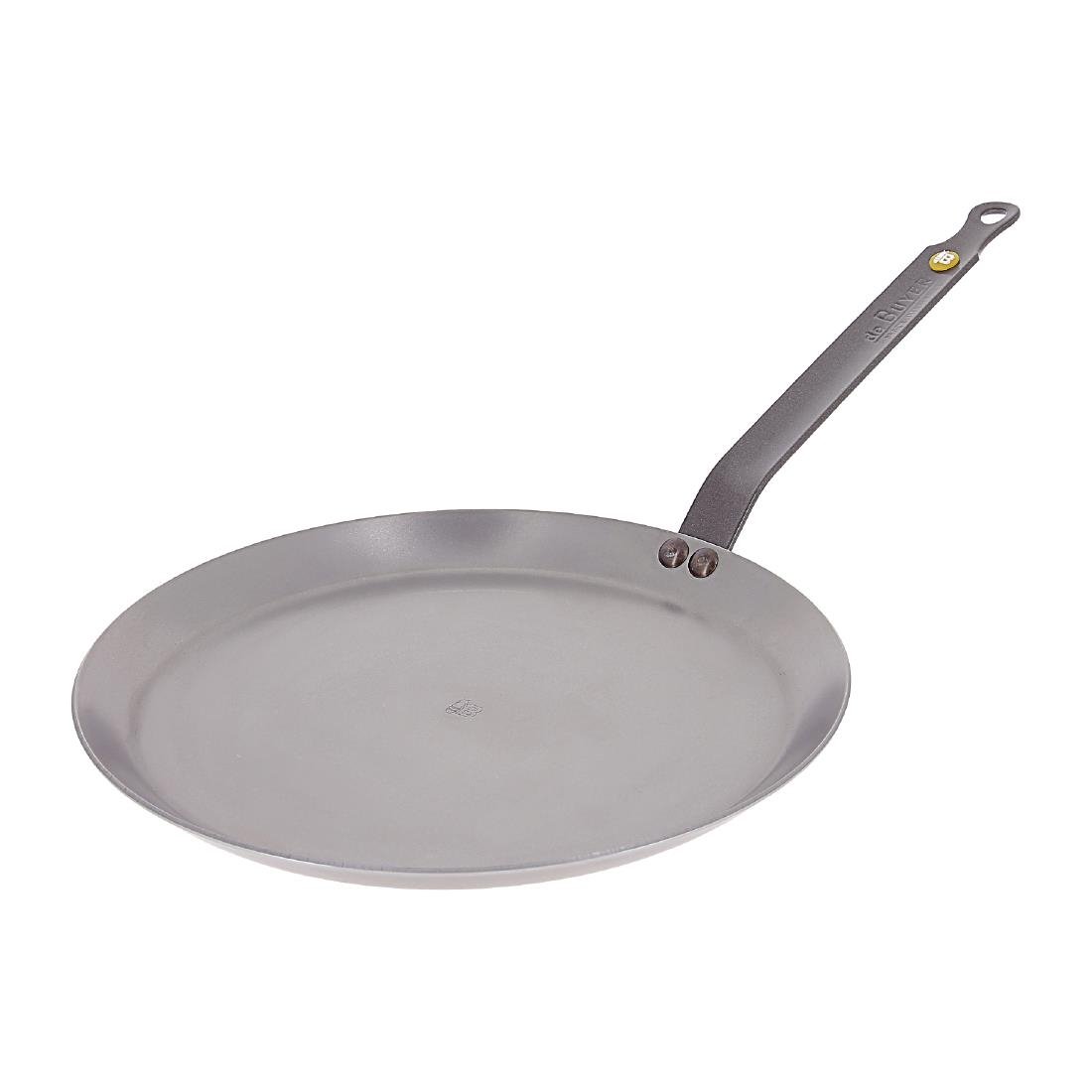 De Buyer Mineral B Steel Round Pancake Pan 30cm