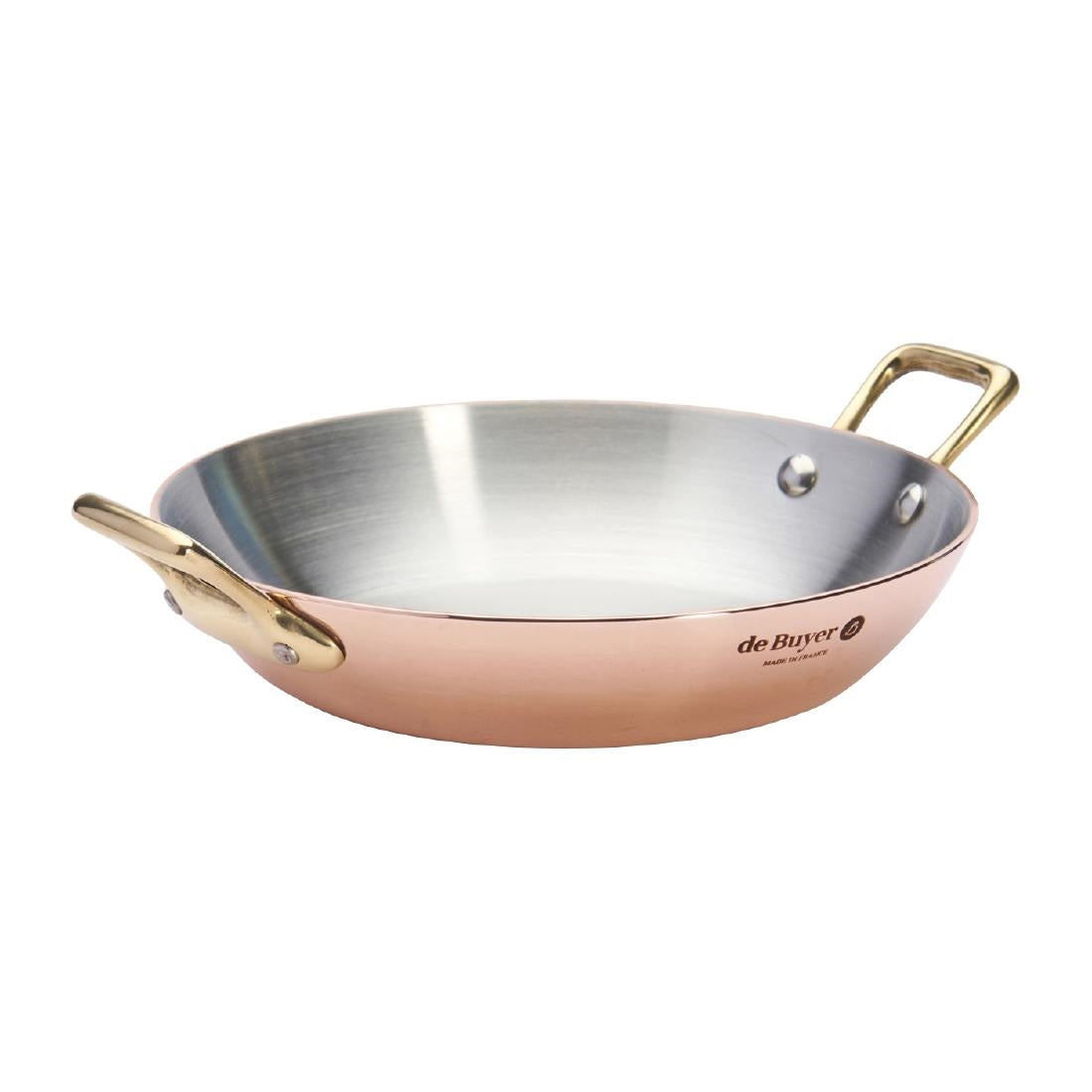 De Buyer Inocuivre Round Dish with Brass Handles 16cm