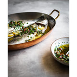 De Buyer Inocuivre Oval Dish with Brass Handles 32cm