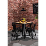 Bolero Bistro Curve Armchairs Black (4 Pack)