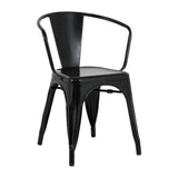Bolero Bistro Curve Armchairs Black (4 Pack)