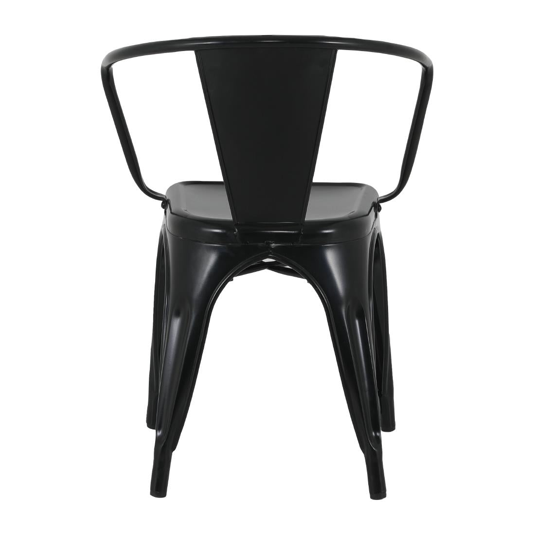 Bolero Bistro Curve Armchairs Black (4 Pack)