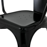 Bolero Bistro Curve Armchairs Black (4 Pack)