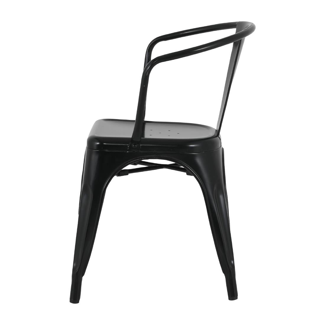 Bolero Bistro Curve Armchairs Black (4 Pack)