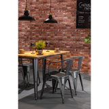 Bolero Bistro Curve Armchairs Gunmetal (4 Pack)