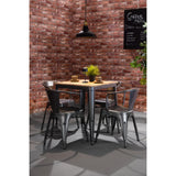 Bolero Bistro Curve Armchairs Gunmetal (4 Pack)
