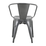 Bolero Bistro Curve Armchairs Gunmetal (4 Pack)