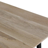Bolero Bistro Dining Table Mango Wood Top Black Frame 1450mm