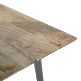 Bolero Bistro Dining Table Mango Wood Top Gunmetal Frame 1450mm