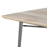 Bolero Bistro Dining Table Mango Wood Top Gunmetal Frame 1450mm