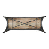 Bolero Bistro Indoor Bench Mango Wood & Gunmetal Frame 1000mm (2 Pack)