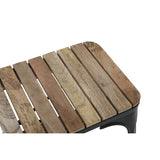 Bolero Bistro Indoor Bench Slatted Mango Wood & Black Frame 850mm (2 Pack)