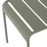 Bolero Amalfi Slatted Steel Side Chairs Olive Green (4 Pack)