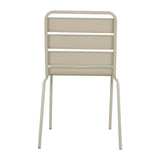 Bolero Amalfi Slatted Steel Side Chairs Taupe (4 Pack)