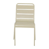 Bolero Amalfi Slatted Steel Side Chairs Taupe (4 Pack)