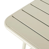 Bolero Amalfi Square Slatted Steel Folding Table Taupe 700x700mm