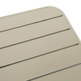 Bolero Amalfi Square Slatted Steel Folding Table Taupe 700x700mm
