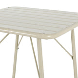Bolero Amalfi Square Slatted Steel Folding Table Taupe 700x700mm