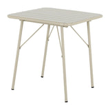 Bolero Amalfi Square Slatted Steel Folding Table Taupe 700x700mm