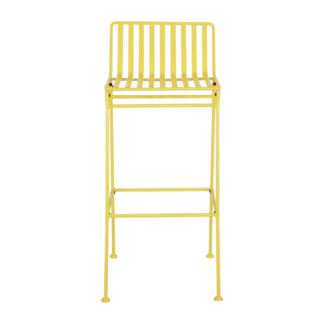 Bolero Spritz Slatted Bar Stools Limoncello Yellow (2 Pack)
