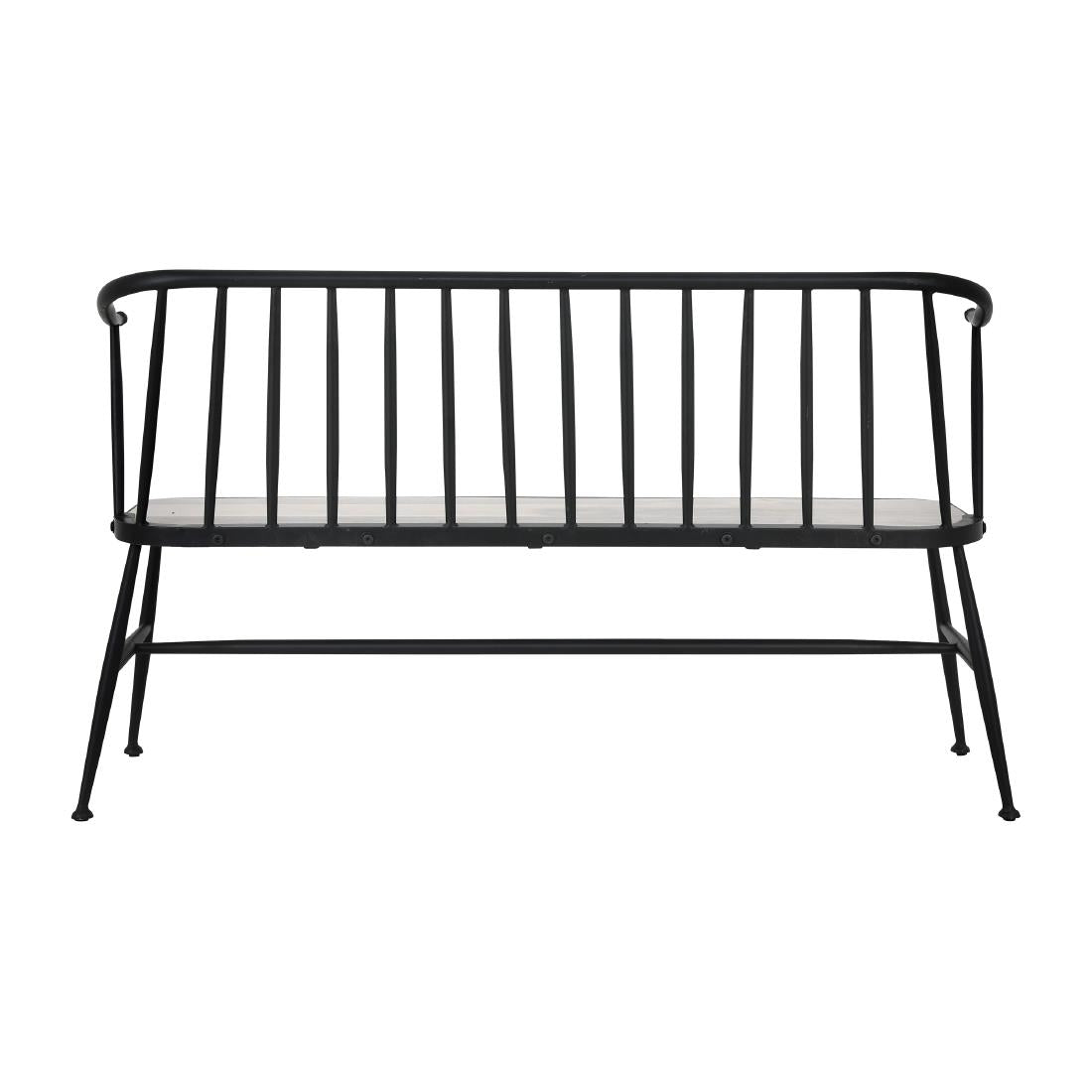 Bolero Alma Curved Back Slatted Bench 