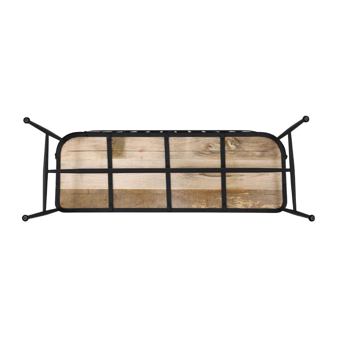Bolero Alma Curved Back Slatted Bench 