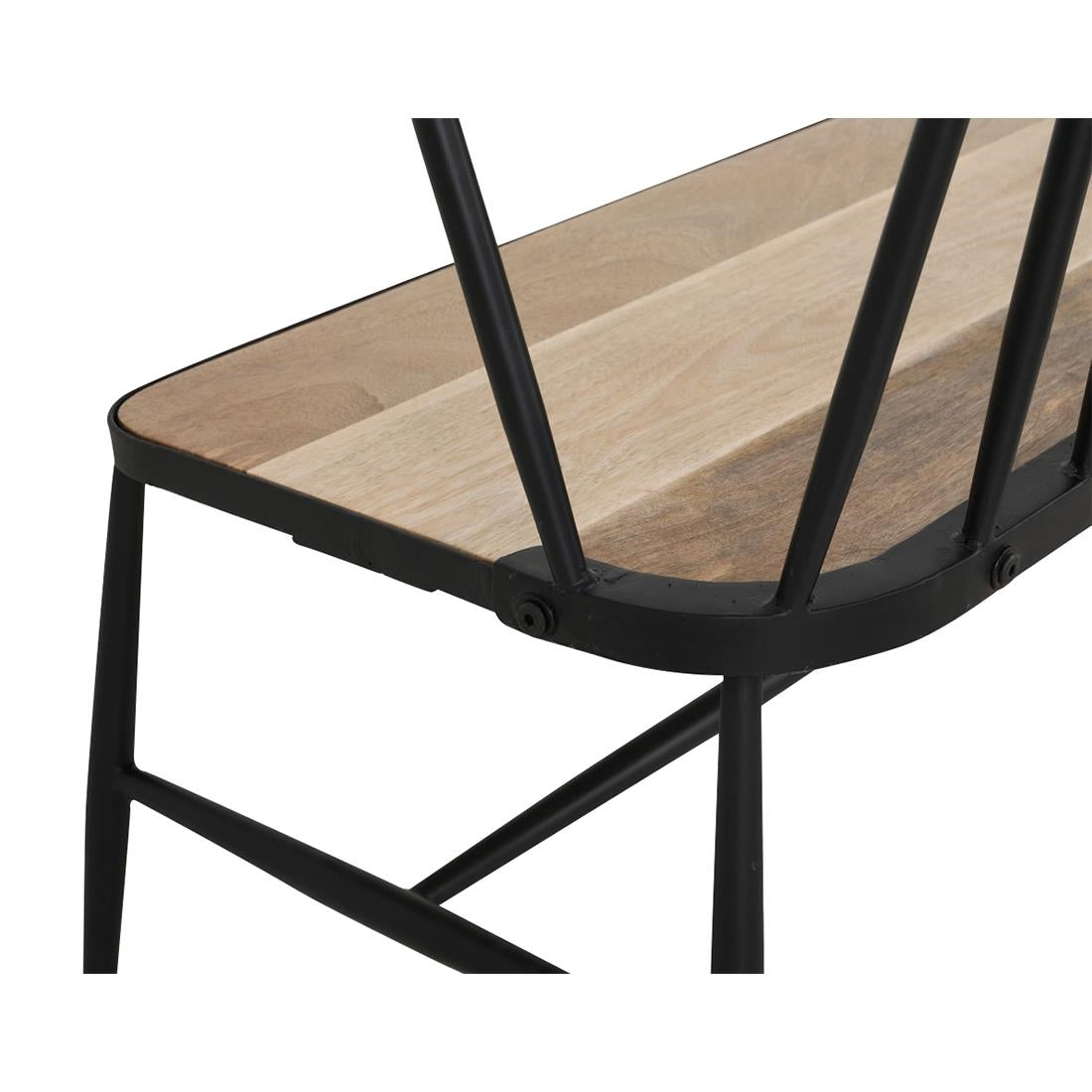 Bolero Alma Curved Back Slatted Bench 