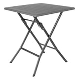 Bolero Square Folding HDPE Table Wood Effect 620mm