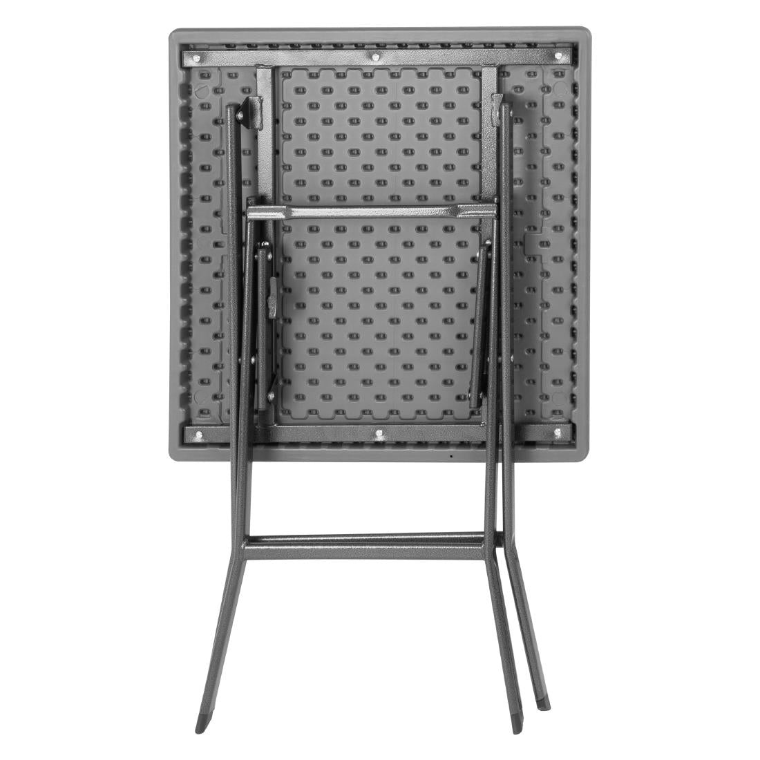 Bolero Square Folding HDPE Table Wood Effect 620mm