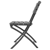 Bolero Folding Chairs Grey Wood Effect (2 Pack)