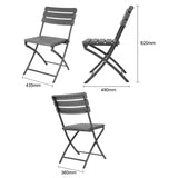 Bolero Folding Chairs Grey Wood Effect (2 Pack)