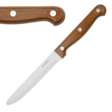 Olympia Rounded Steak Knives with Wood Effect Handles (12 Pack)