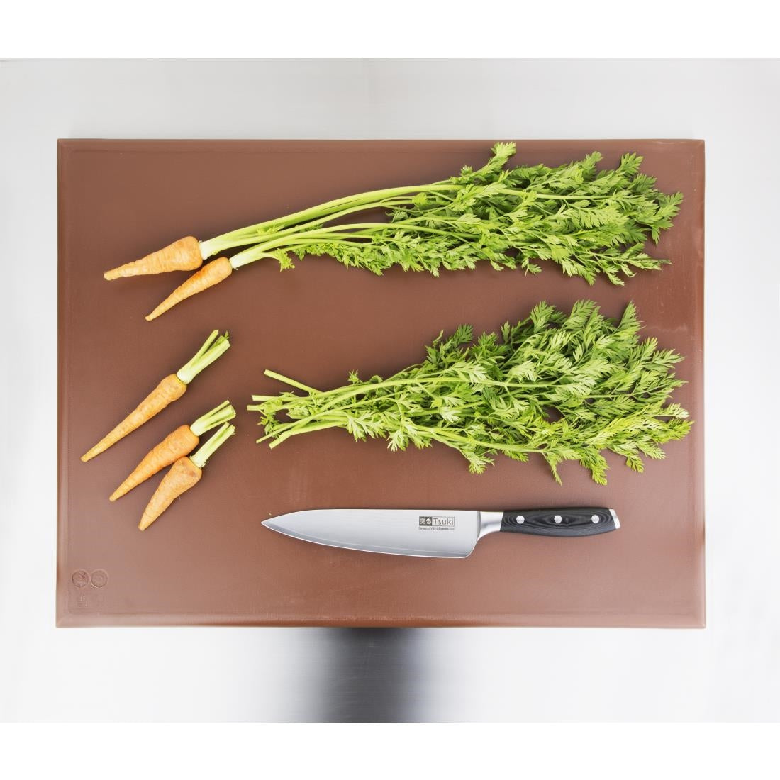 Hygiplas Thick High Density Brown Chopping Board Large 600x450x25mm