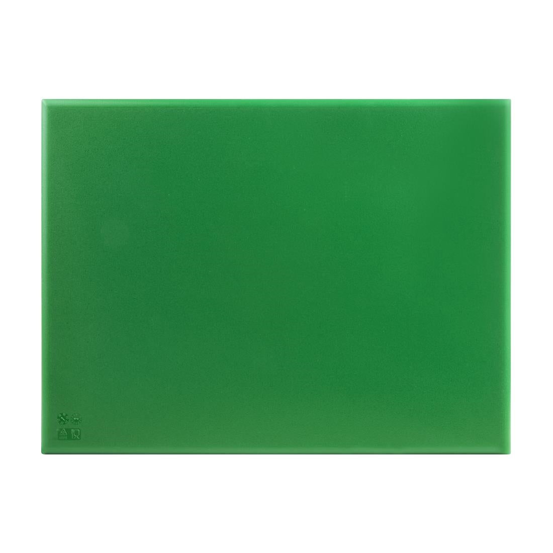 Hygiplas Thick High Density Green Chopping Board Large 600x450x25mm