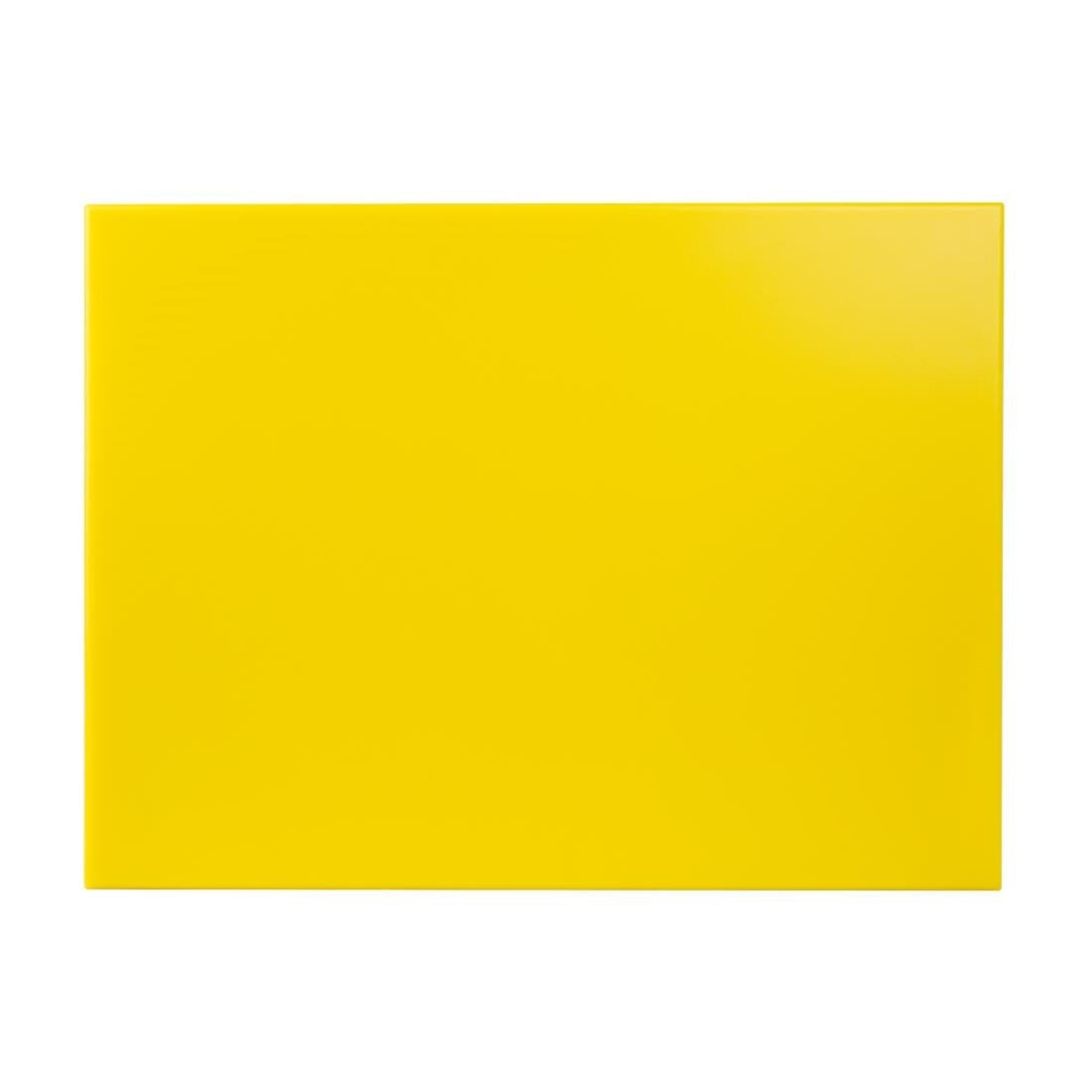 Hygiplas Thick High Density Yellow Chopping Board Large 600x450x25mm