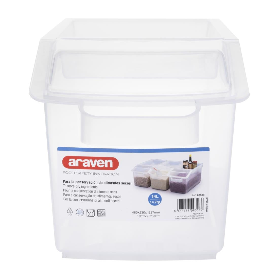 Araven Koala Ingredient Bin 14Ltr