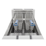 Blue Seal Twin Tank Twin Basket Free Standing Natural Gas Fryer GT46