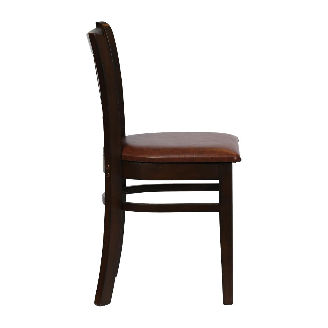 Turin Dining Table with 4 Manhattan Chairs in Dark Walnut with Bison Espresso