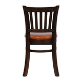 Turin Dining Table with 4 Manhattan Chairs in Dark Walnut with Bison Tan